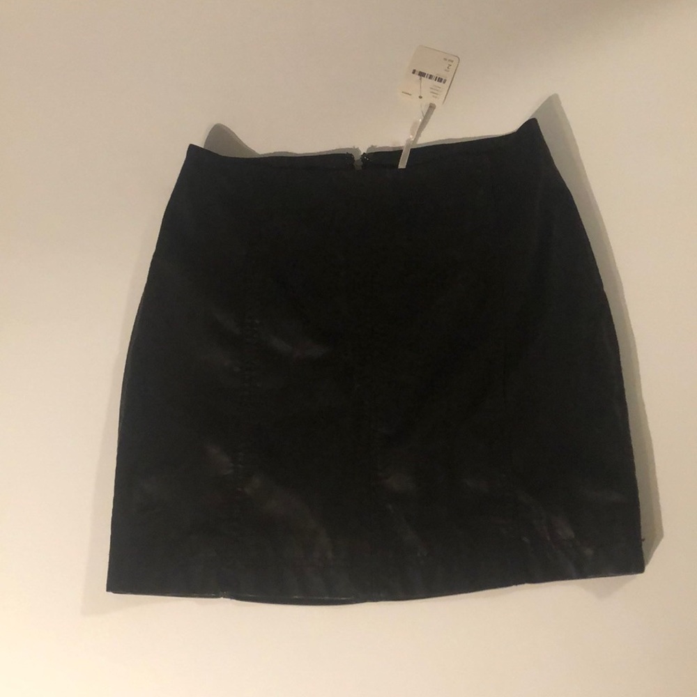Black leather skirt